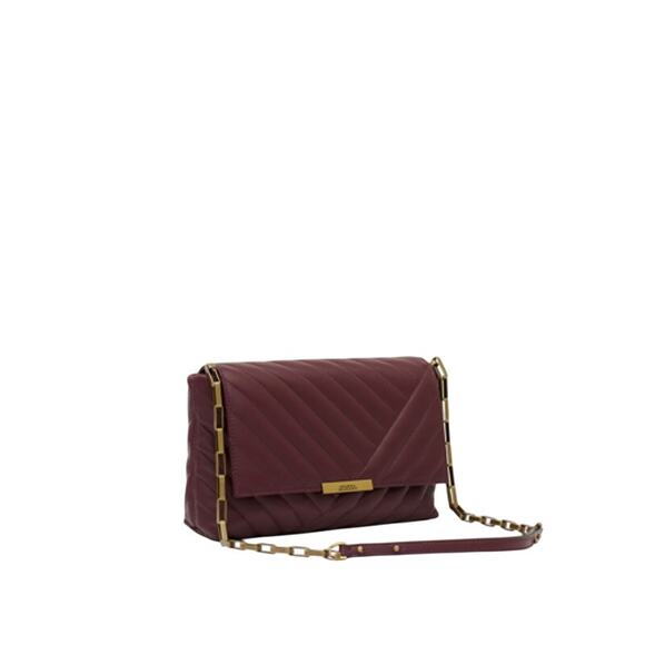Isabel Marant Merine Leather Crossbody Bag ~ Burgundy - Picture 2 of 8